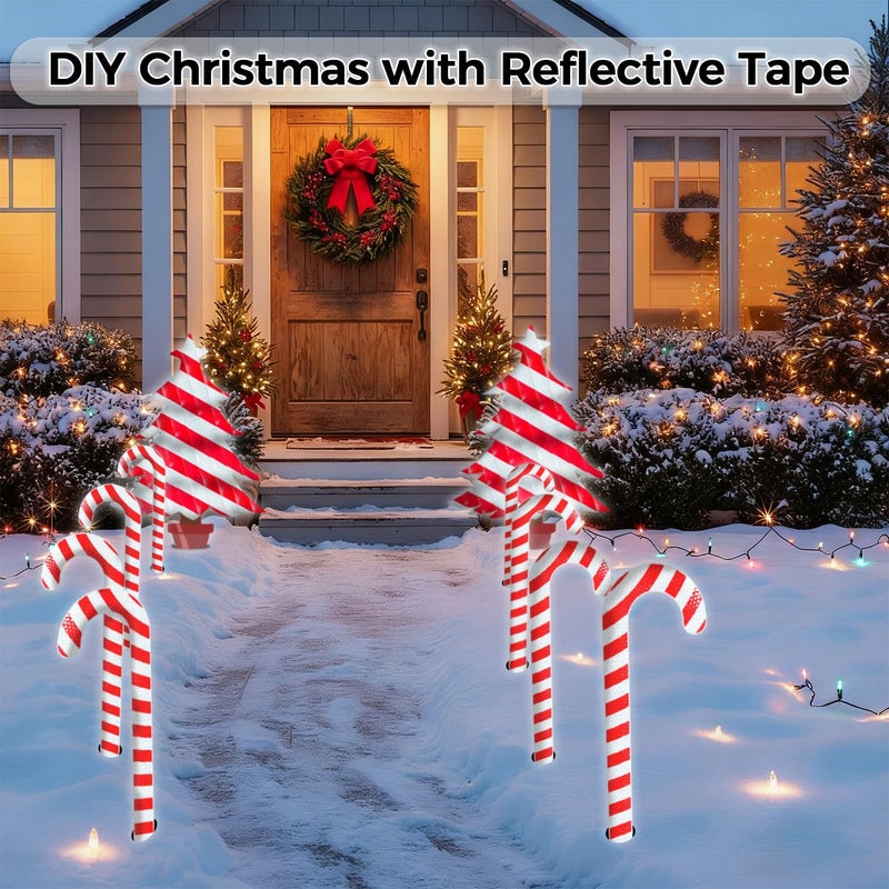 SWRT 2 Inch X 160 FT Reflective Tape Outdoor Waterproof Red & White Reflective Strong Adhesive Caution Hazard Warning Reflector Conspicuity Tape for Trailer Sign - Image 3